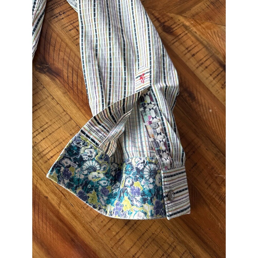 Robert Graham Colorful Striped Men’s Size XL Button Down Dress Shirt